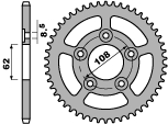 PBR rozeta 714 38 C45 CAGIVA MITO 125 00-06 (řetěz 520) (MADE IN ITALY)